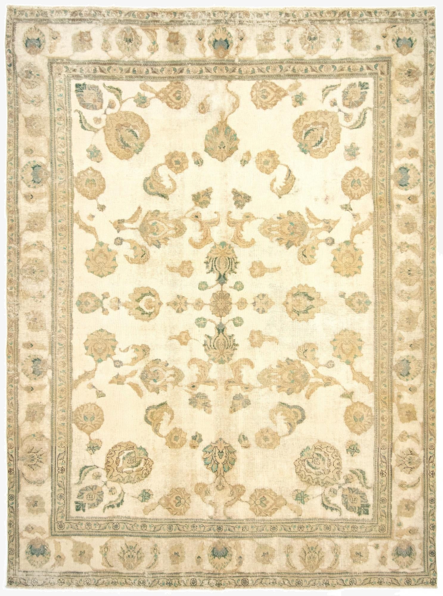 9' 3 x 12' 8  Hand Knotted Vintage Royal Persian Wool Rug