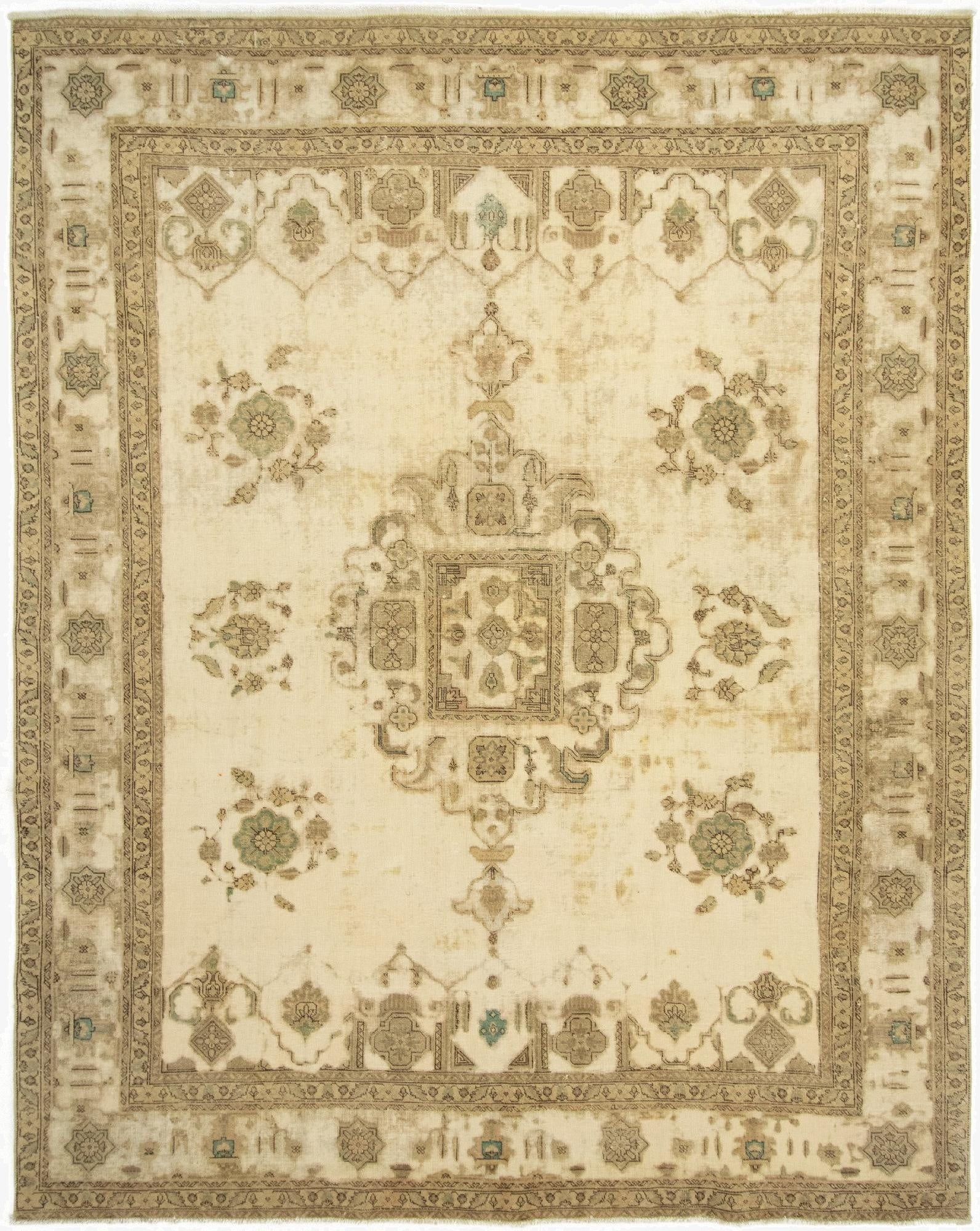9' 9 x 12' 6  Hand Knotted Vintage Royal Persian Wool Rug