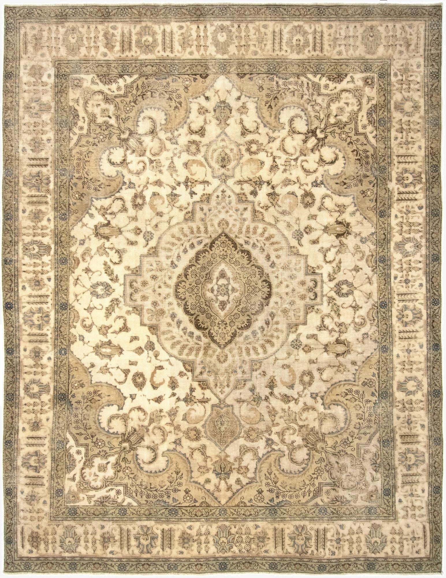 9' 11 x 12' 10  Hand Knotted Vintage Royal Persian Wool Rug
