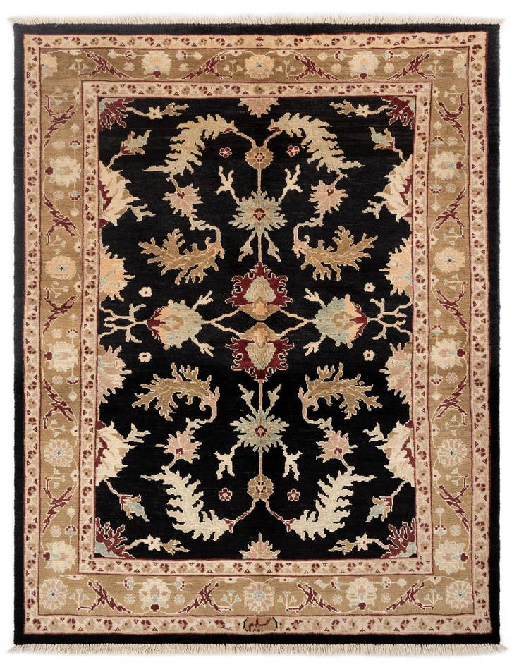 Detail image of 5' 3 x 7' 3 Hand Knotted Ziegler Wool Rug