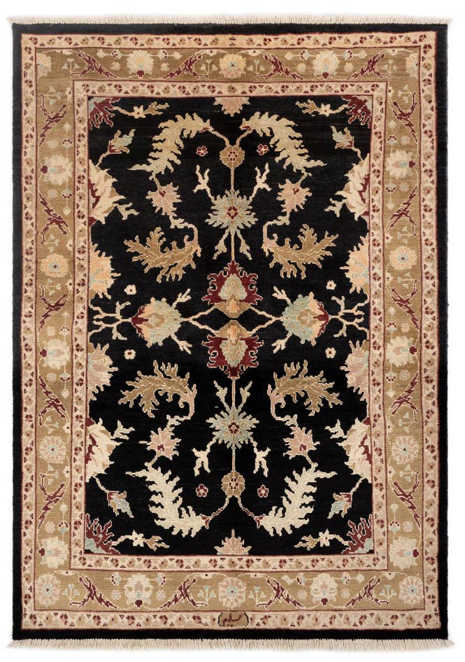 Detailansicht von 160cm x 220cm Handgeknüpft Ziegler Wolle Teppich