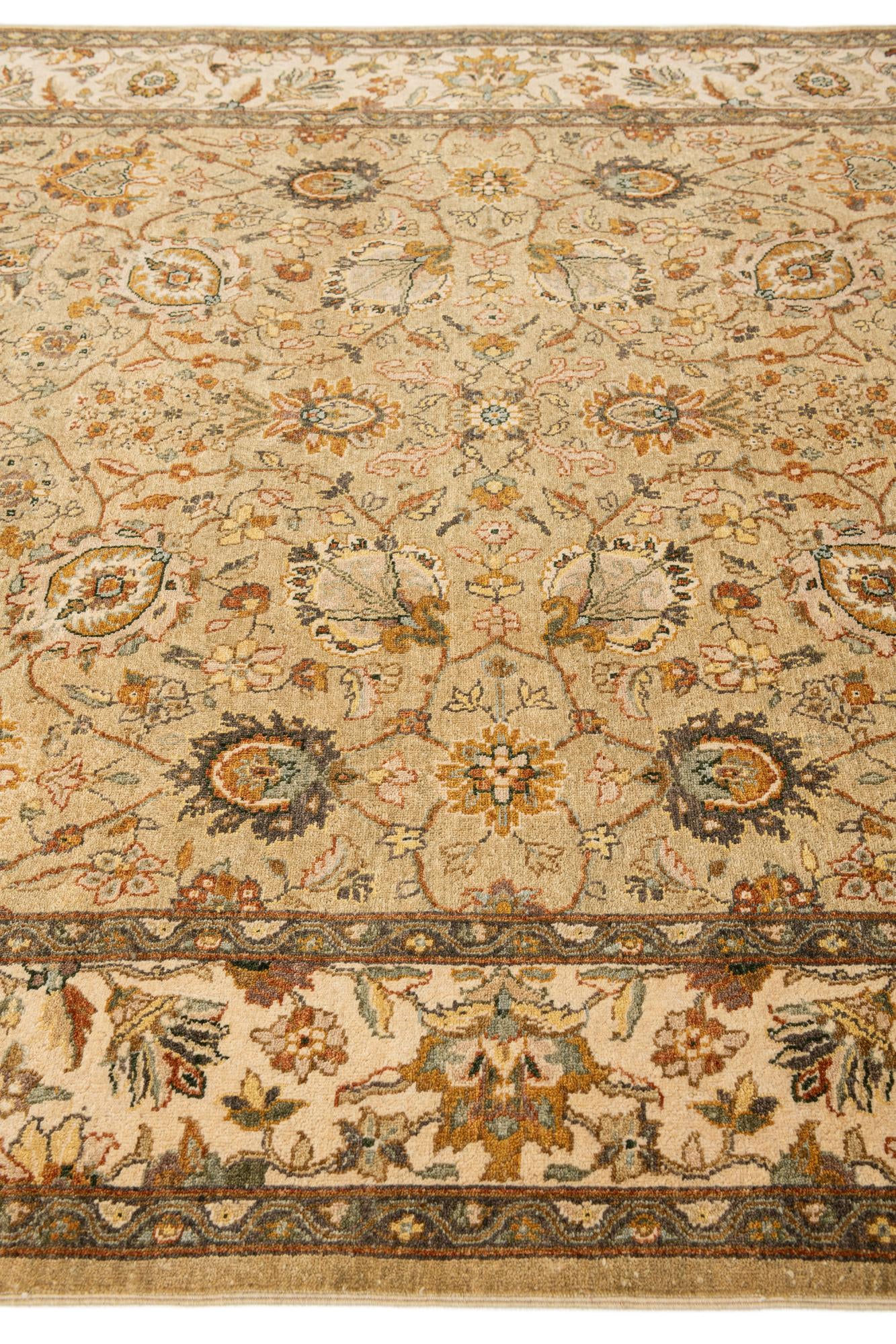 6' 2 x 9' 5 Hand Knotted Ziegler Oriental Wool Rug