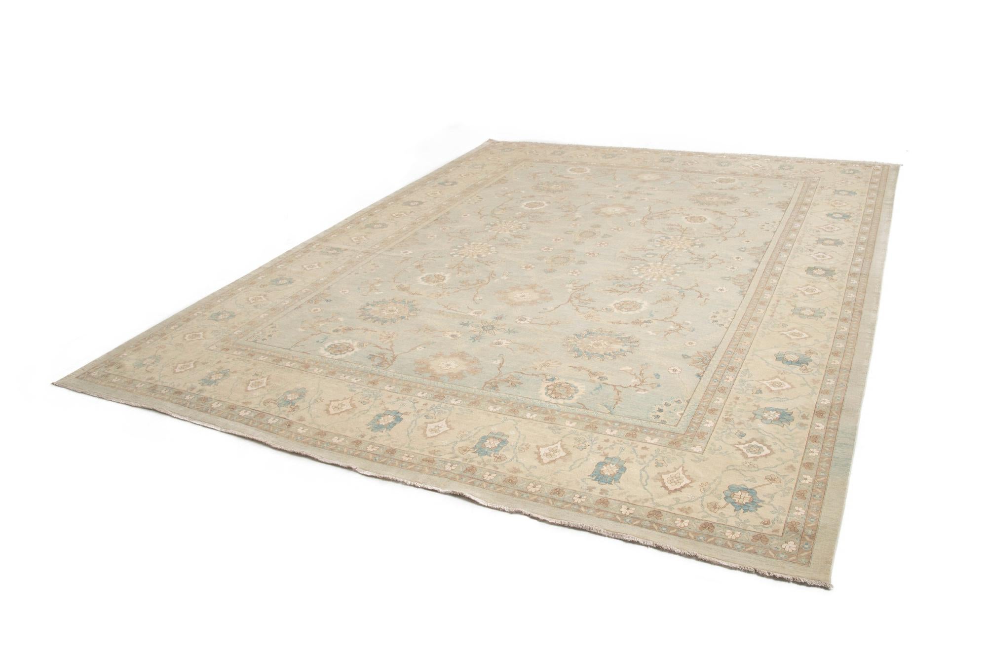 12' 1 x 15' Hand Knotted Ziegler Rug