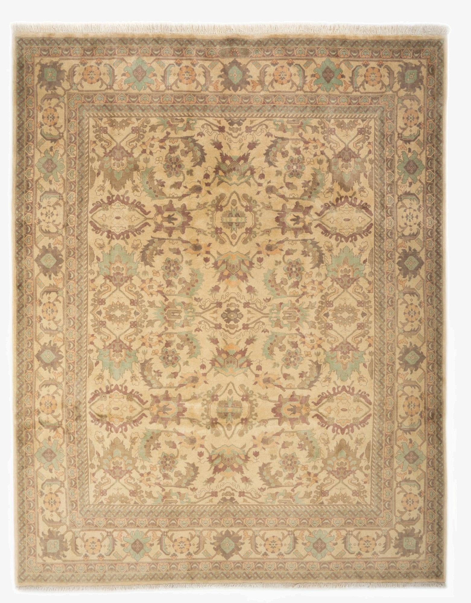 8' 5 x 10' 8  Hand Knotted Ziegler Wool Rug