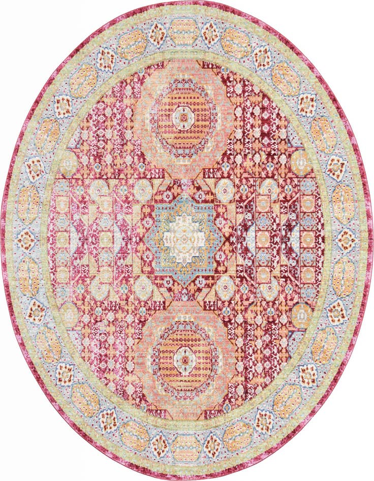 Detail image of 6' x 6' Aqua Round Rug