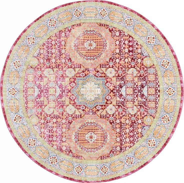 Detail image of 6' x 6' Aqua Round Rug