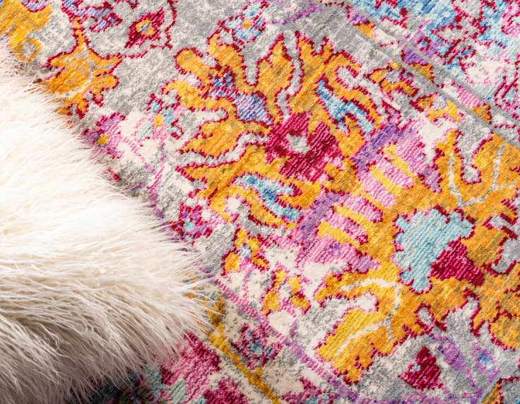 Detail image of 8' x 8' Aqua Round Rug
