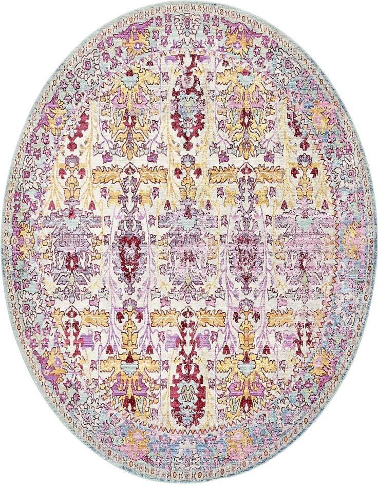 Detail image of 8' x 8' Aqua Round Rug