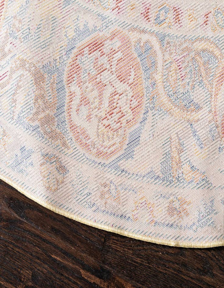 Detail image of 8' x 8' Aqua Round Rug