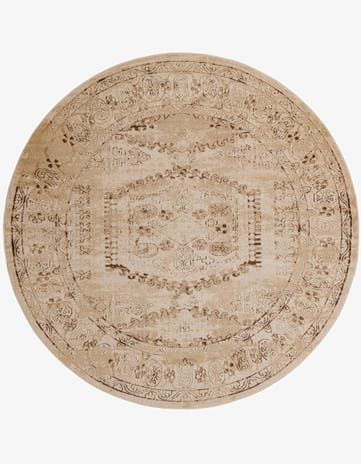 Beige Arcadia Round Rug