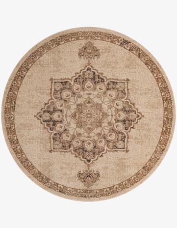 Beige Arcadia Round Rug