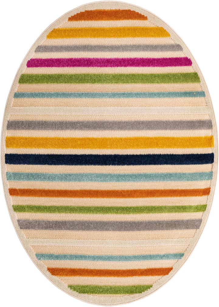 5' 3 x 5' 3 Easy-Clean Aruba Indoor / Outdoor Round Rug