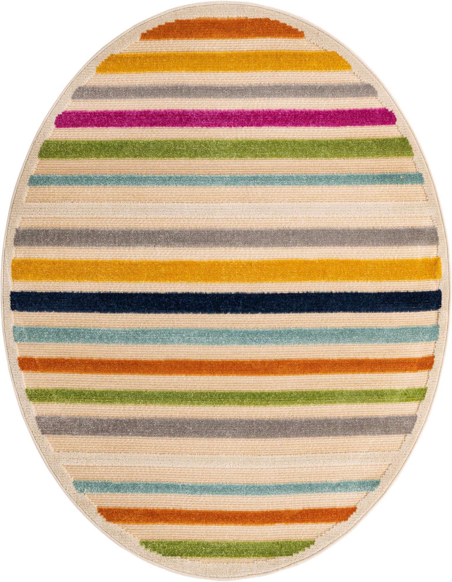 5' 3 x 5' 3 Easy-Clean Aruba Indoor / Outdoor Round Rug