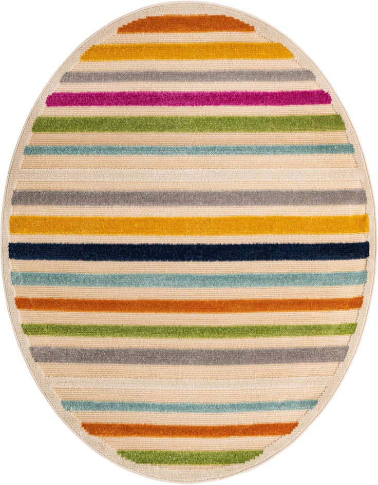 Detail image of 5' 3 x 5' 3 Easy-Clean Aruba Indoor / Outdoor Round Rug