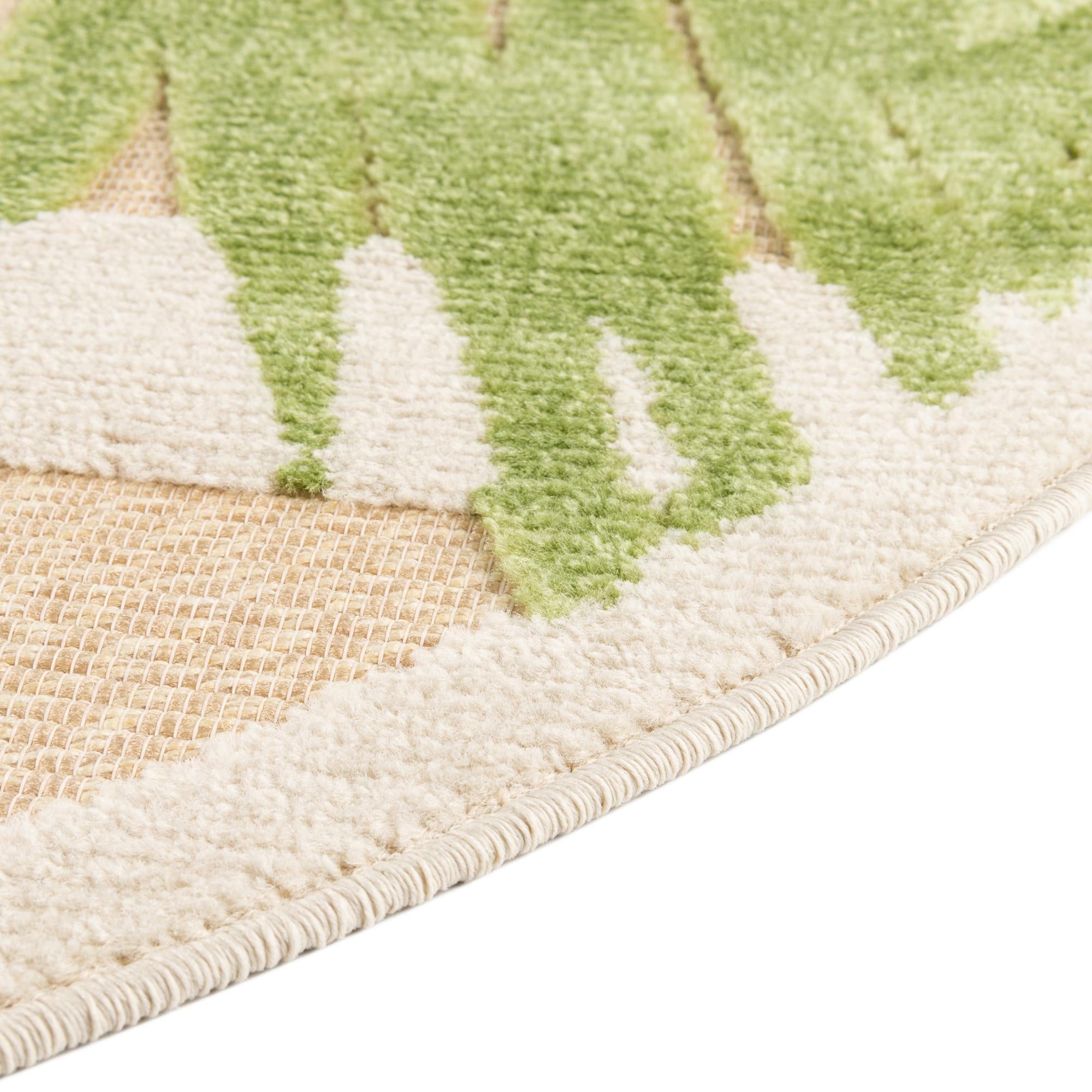 5' 3 x 5' 3 Easy-Clean Aruba Indoor / Outdoor Round Rug