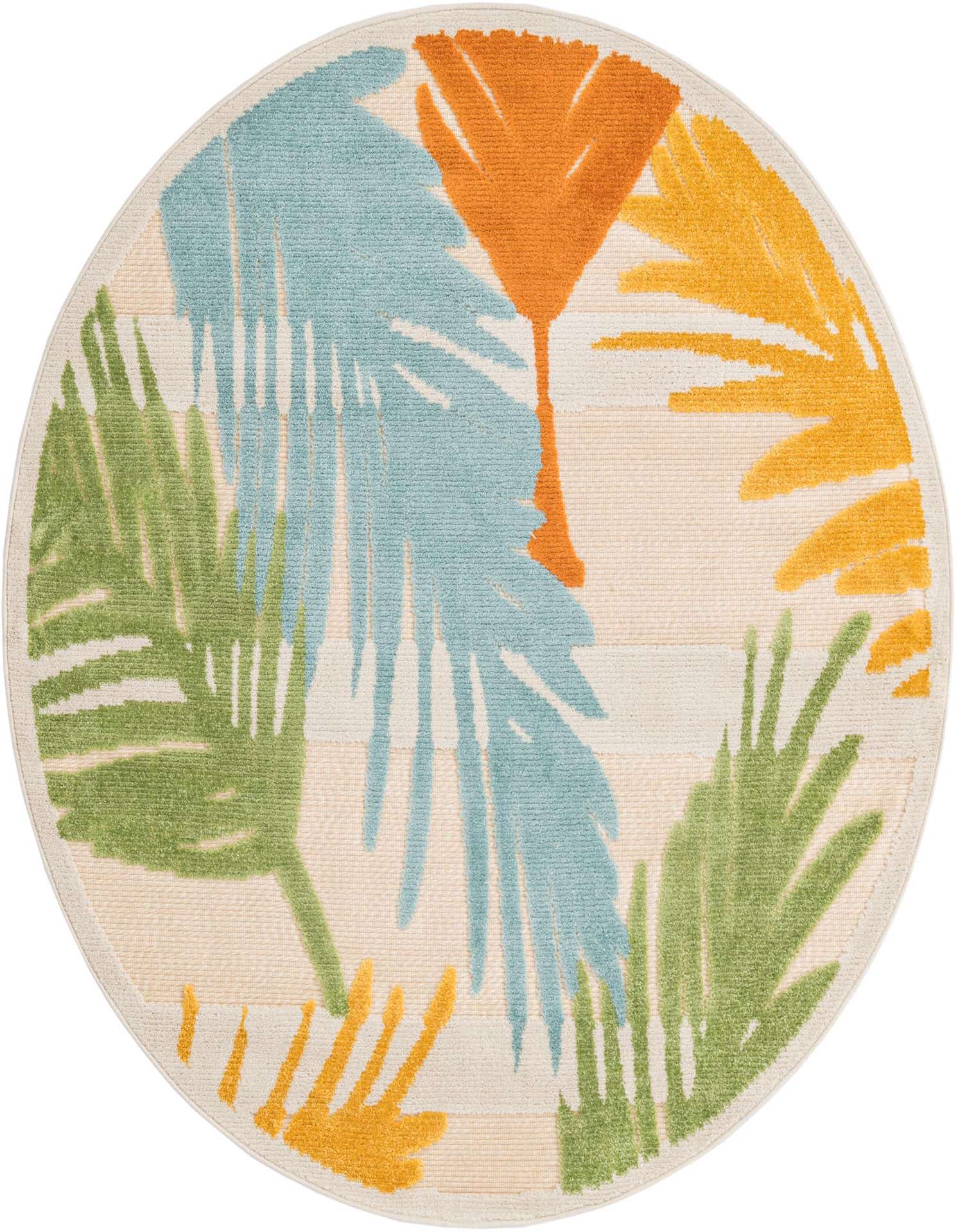 5' 3 x 5' 3 Easy-Clean Aruba Indoor / Outdoor Round Rug
