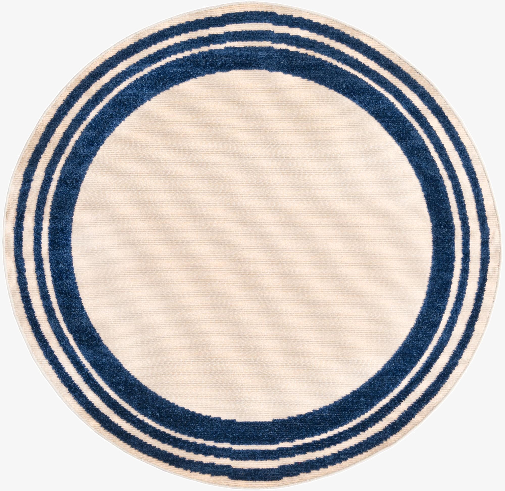 5' 3 x 5' 3  Washable Aruba Indoor / Outdoor Round Rug