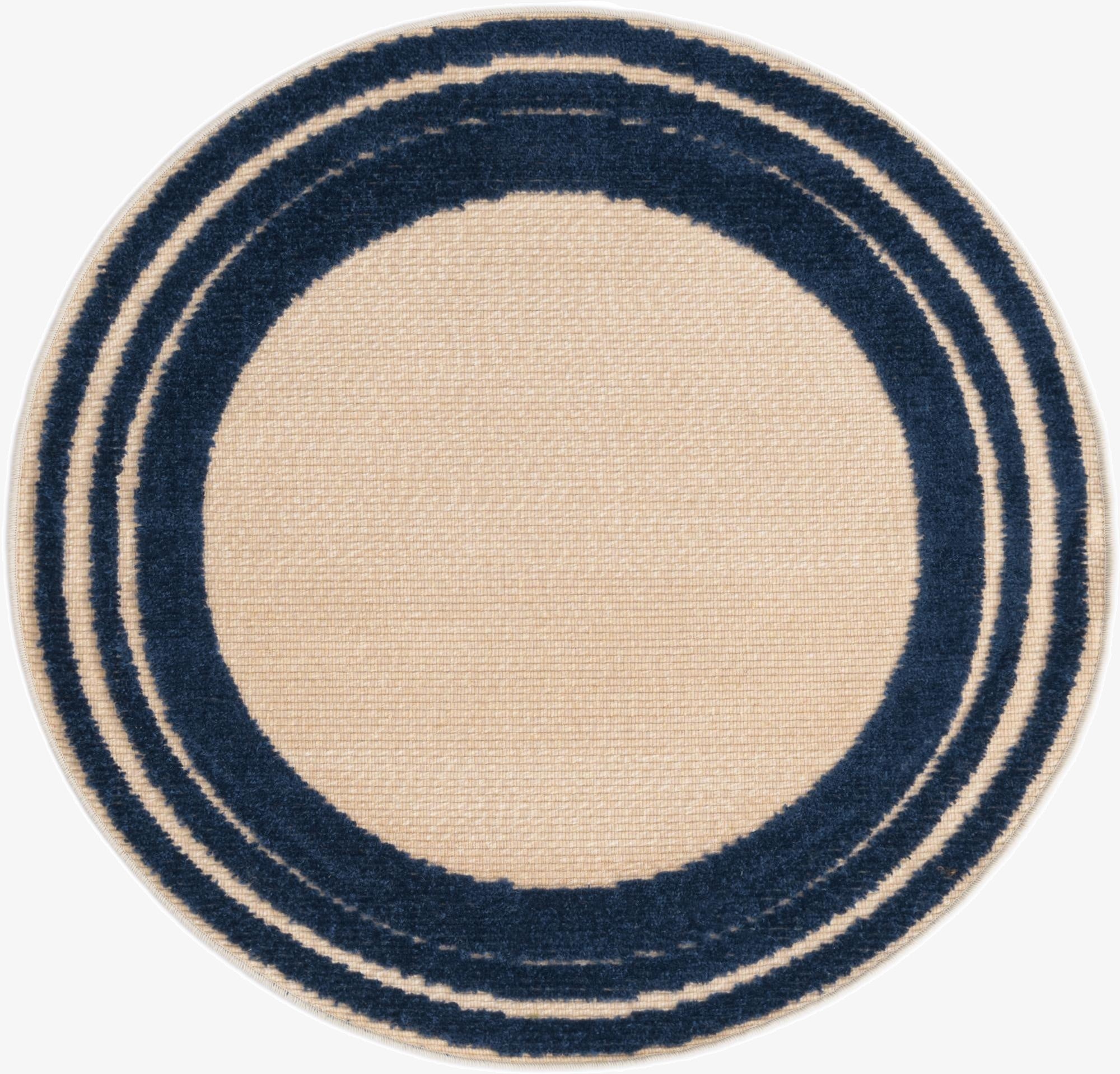 3' 3 x 3' 3  Washable Aruba Indoor / Outdoor Round Rug