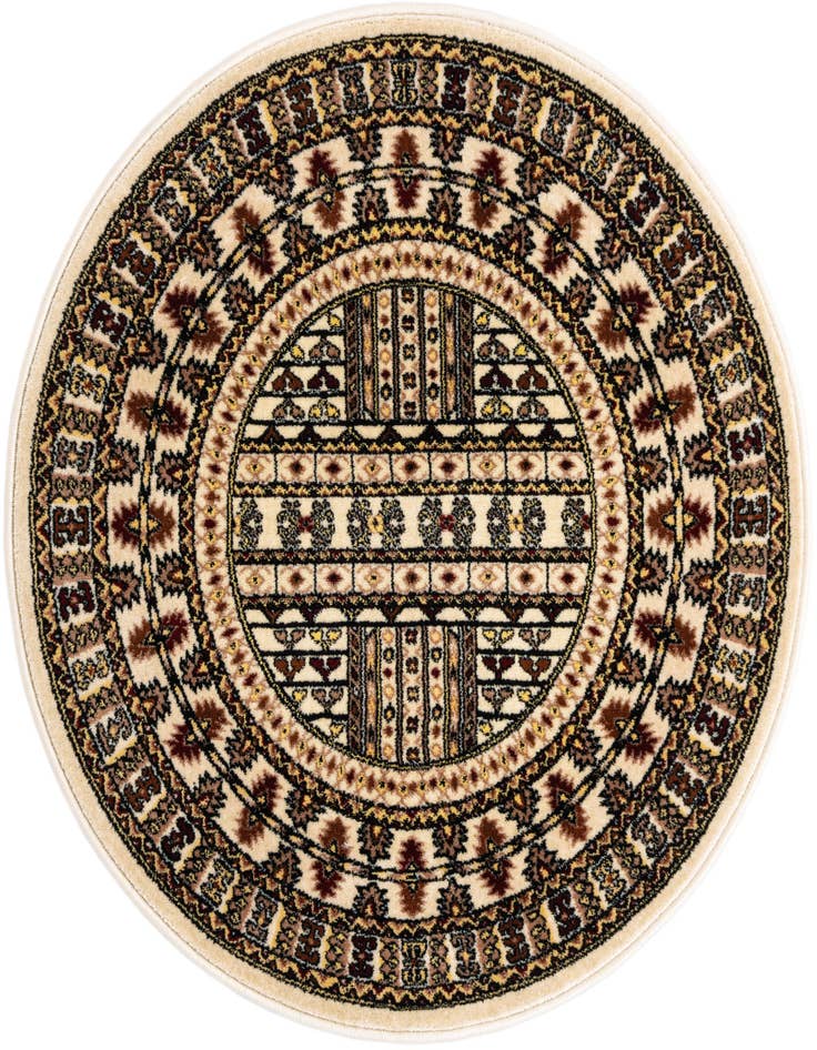 Detail image of 3' x 3' Bokhara Round Rug
