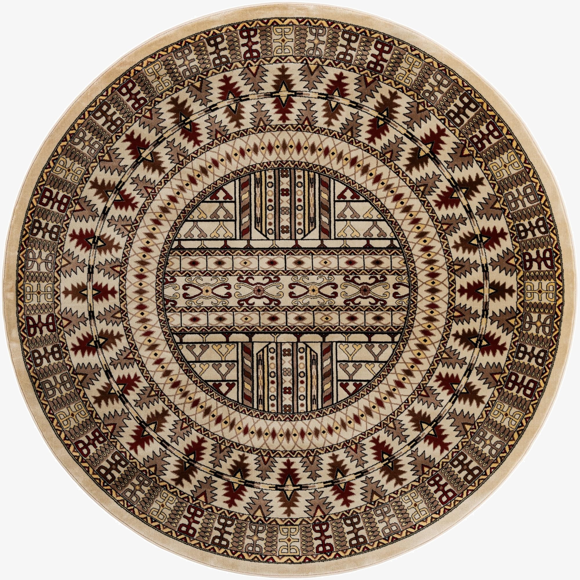 7' 10 x 7' 10 Bokhara Round Rug