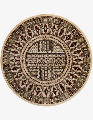 7' 10 x 7' 10 Bokhara Round Rug