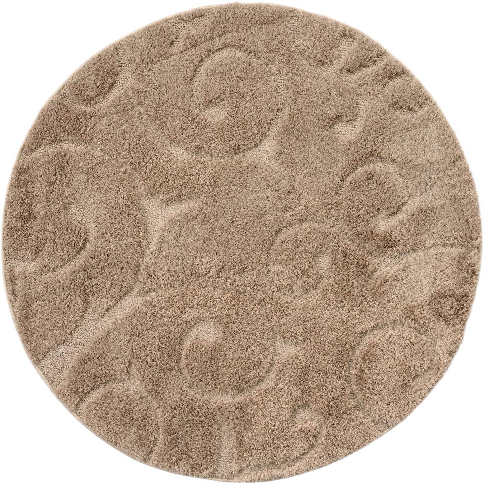 4' x 4' Botanical Shag Round Rug