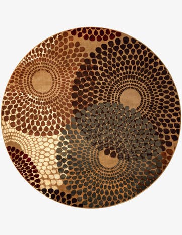 Beige Cafe Round Rug