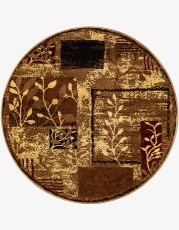 Beige Cafe Round Rug