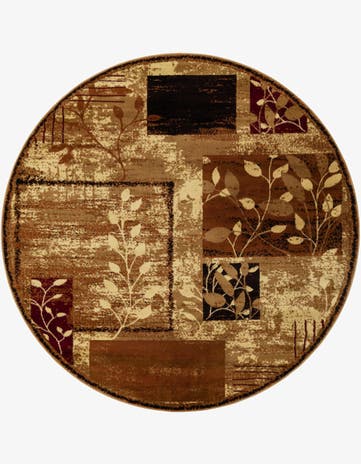 Beige Cafe Round Rug