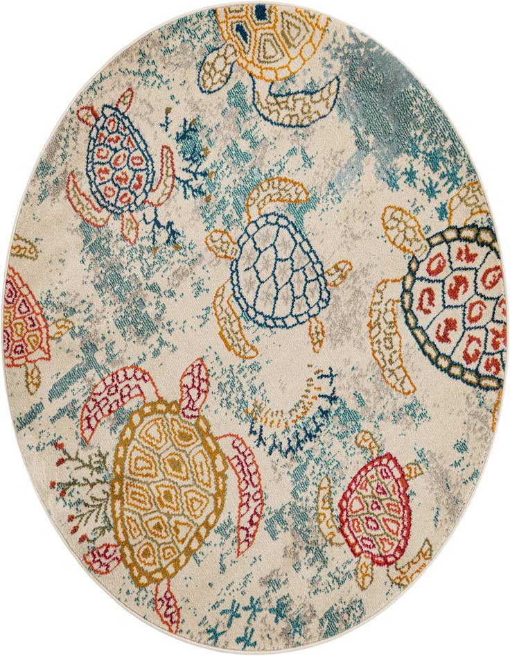 Detail image of 5' 3 x 5' 3 Washable Capri Round Rug