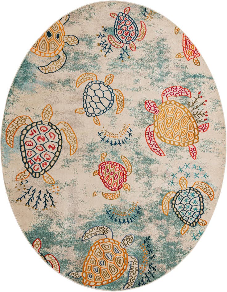 Detail image of 10' x 10' Washable Capri Round Rug