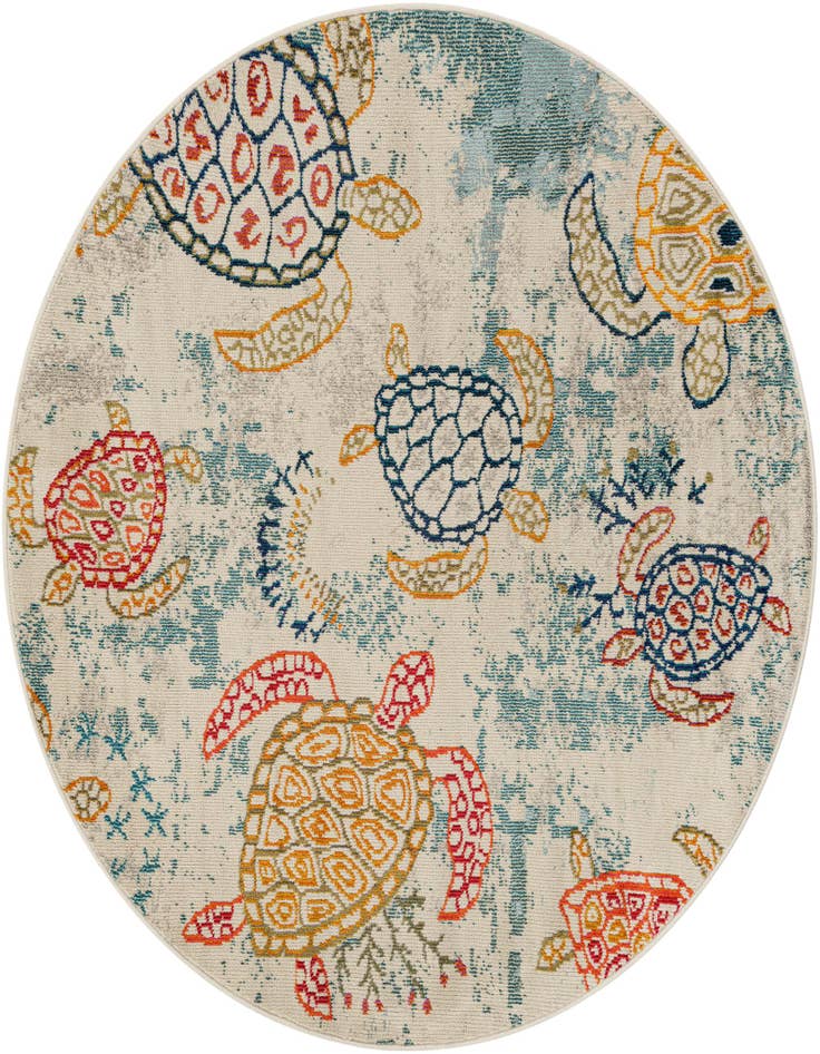 Detail image of 6' 1 x 6' 1 Washable Capri Round Rug