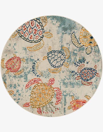 6' 1 x 6' 1 Washable Capri Round Rug