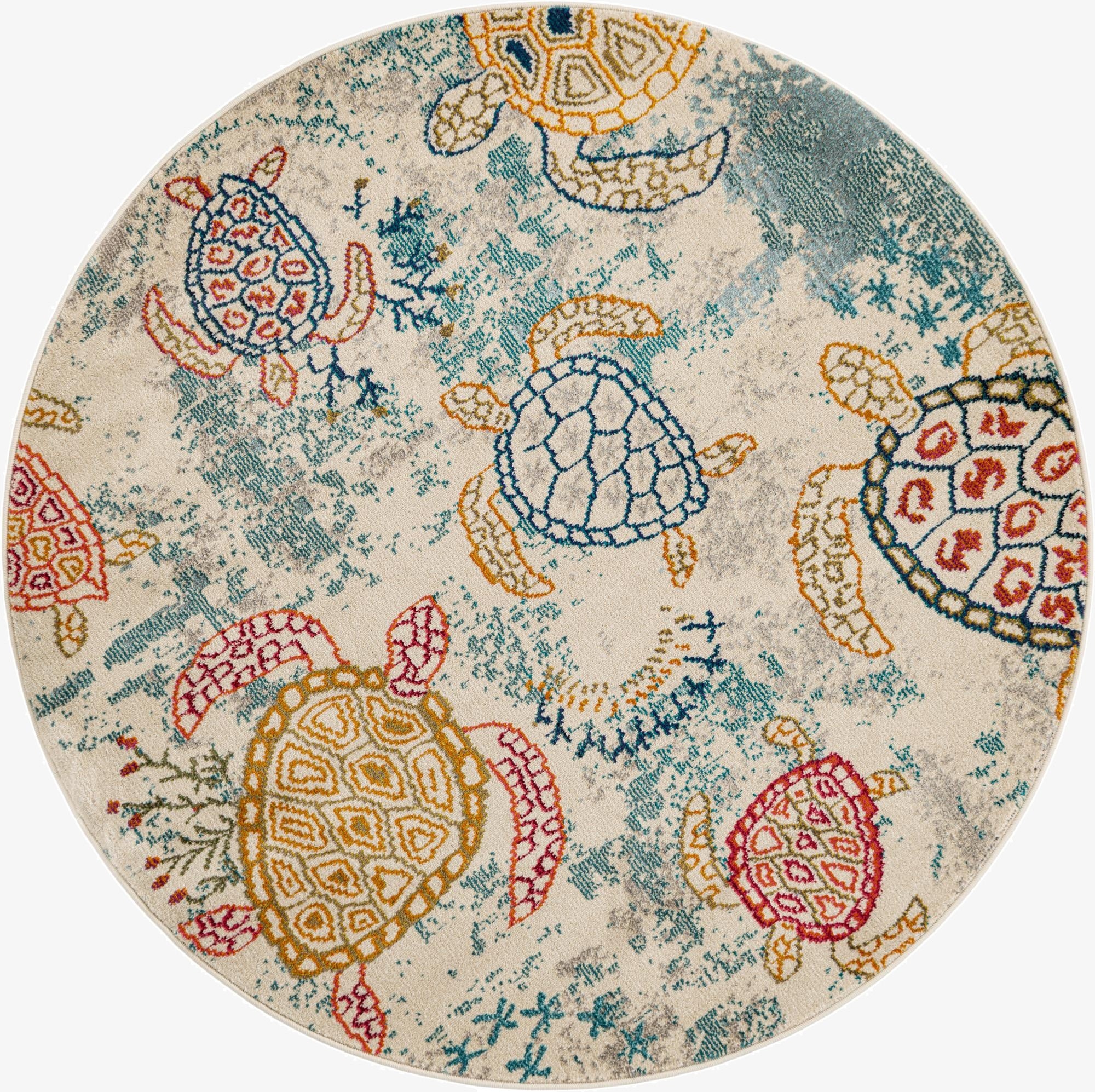 5' 3 x 5' 3  Washable Capri Round Rug