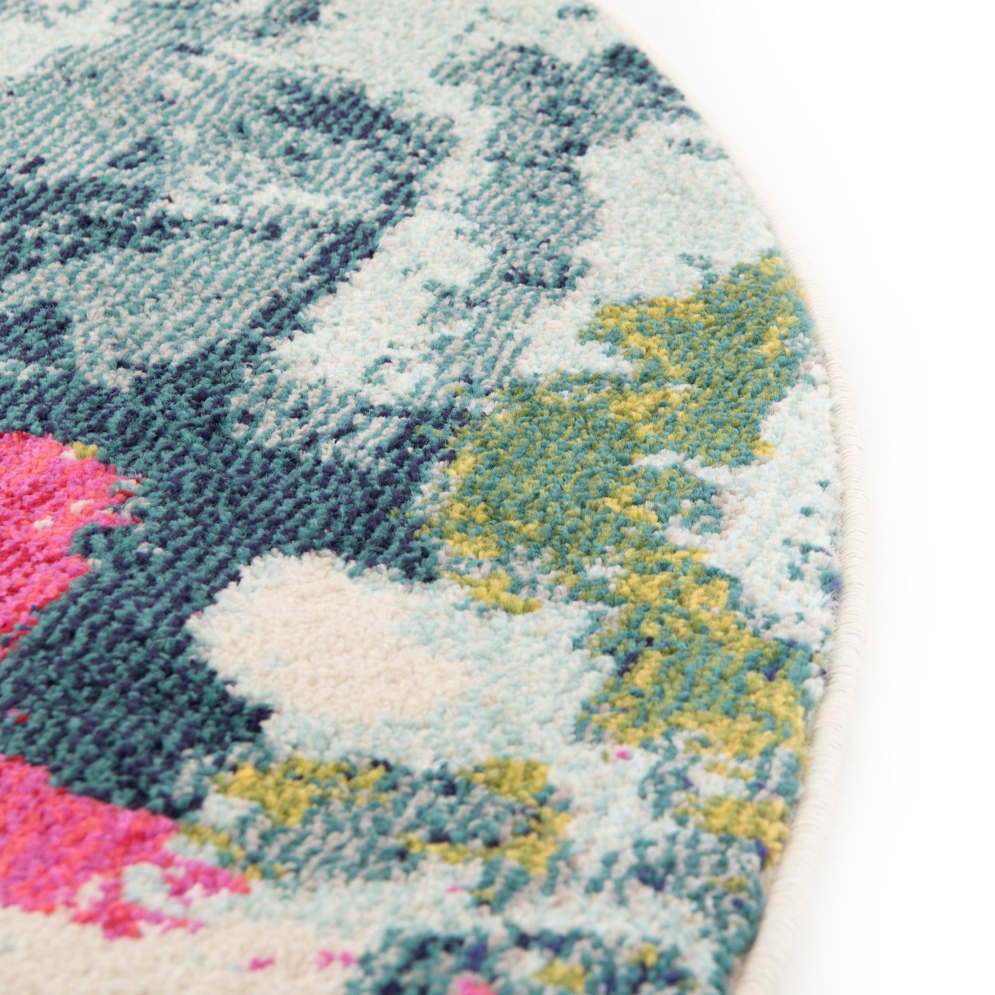 185cm x 185cm Washable Casablanca Round Rug