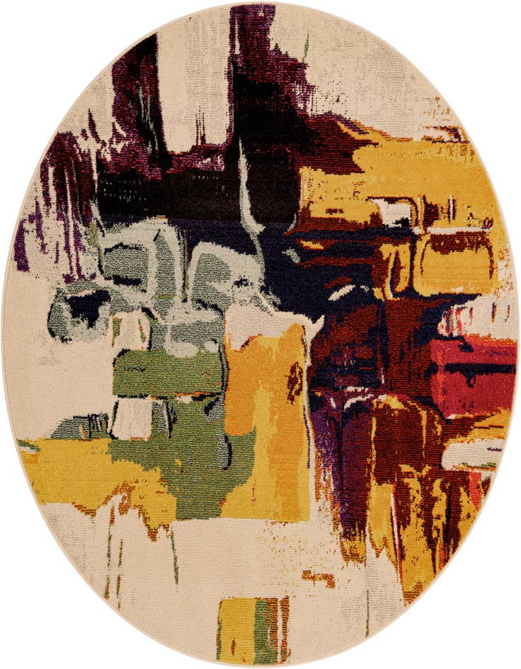 Detail image of 6' x 6' Washable Casablanca Round Rug