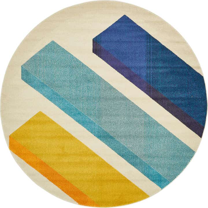 8' x 8' Washable Casablanca Round Rug