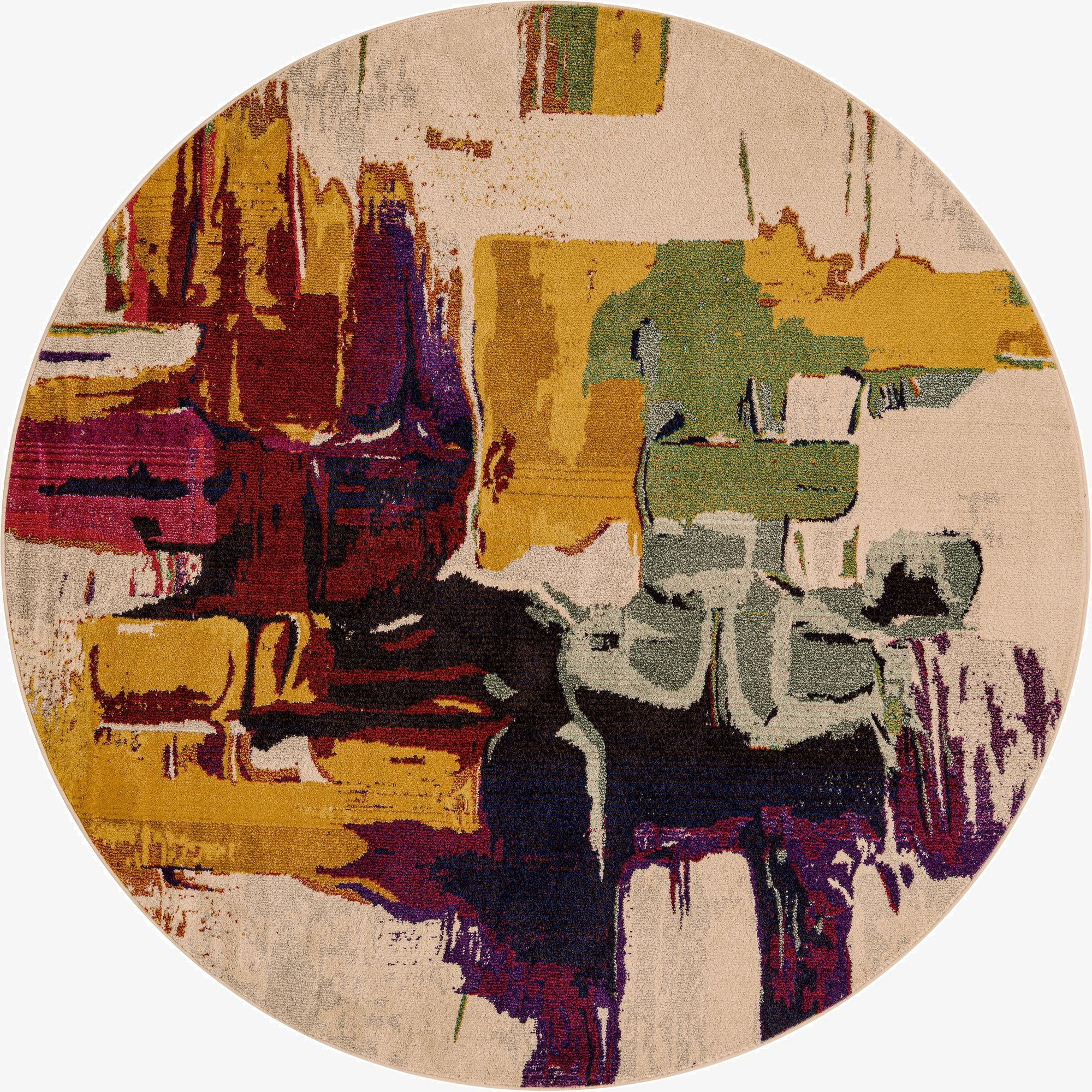 8' x 8'  Washable Casablanca Round Rug