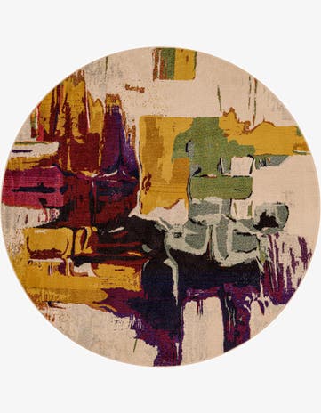 8' x 8' Washable Casablanca Round Rug