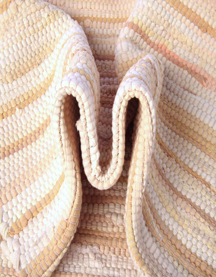 Detail image of 3' 3 x 3' 3 Chindi Cotton Round Rug