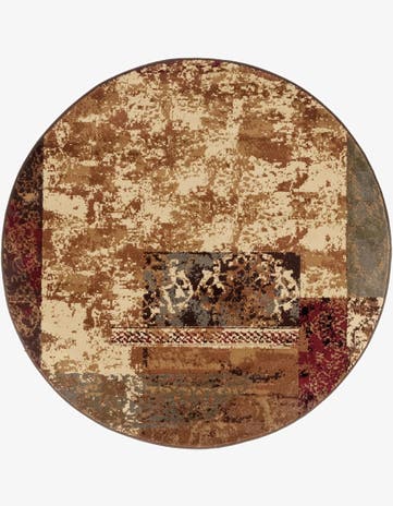 4' x 4' Coffee Shop Round Rug