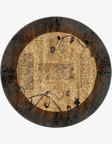 4' x 4' Coffee Shop Round Rug