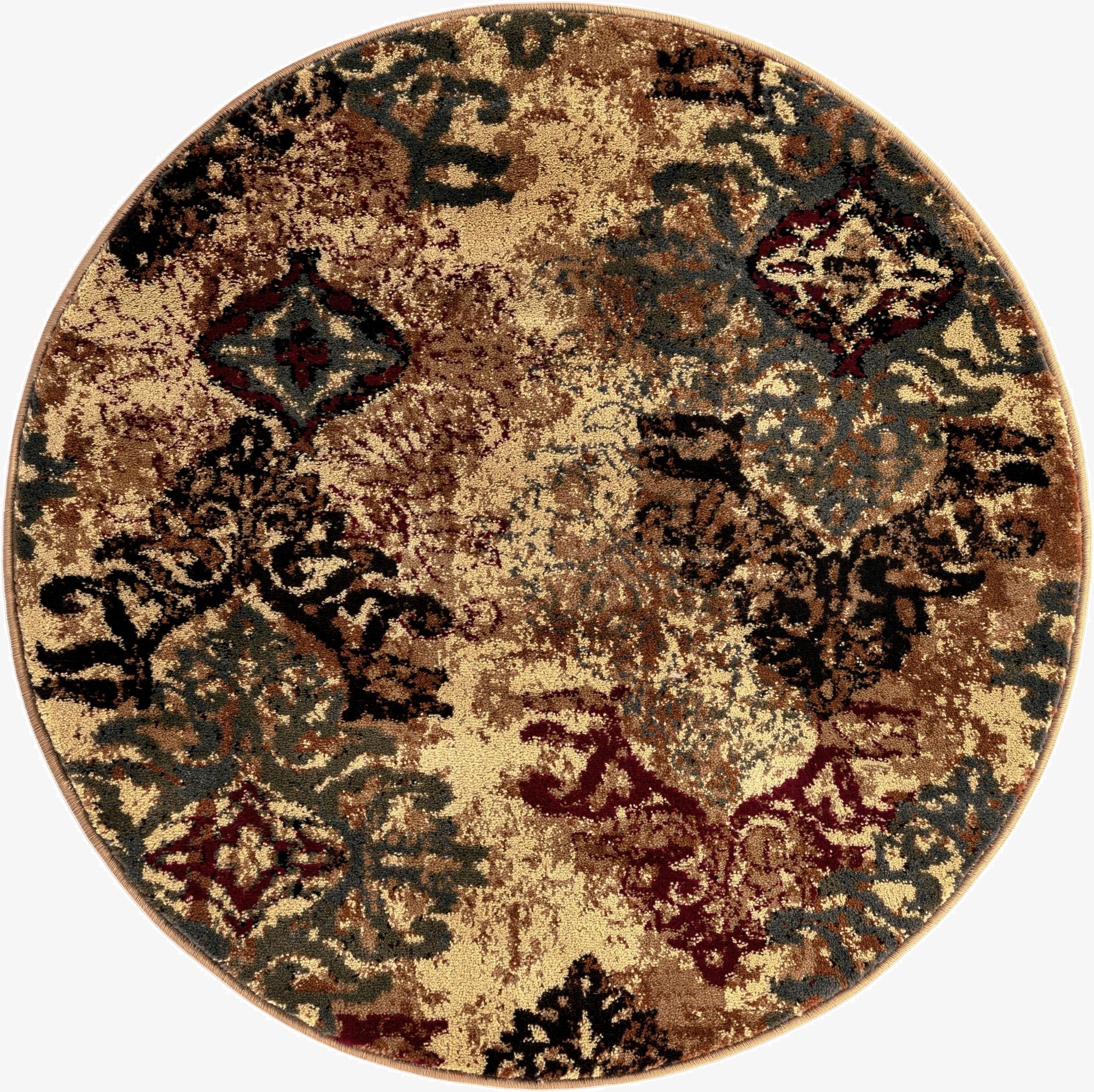 3' x 3' Coffee Shop Round Rug