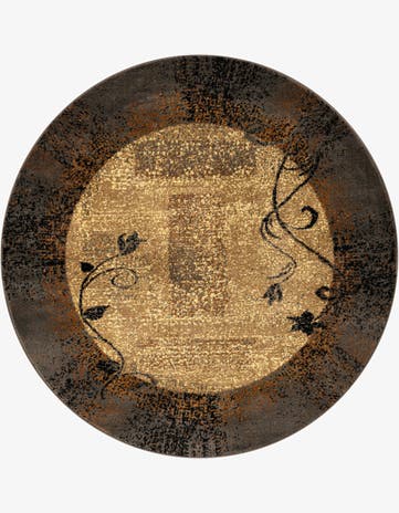 5' 3 x 5' 3 Coffee Shop Round Rug