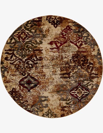 7' 10 x 7' 10 Coffee Shop Round Rug