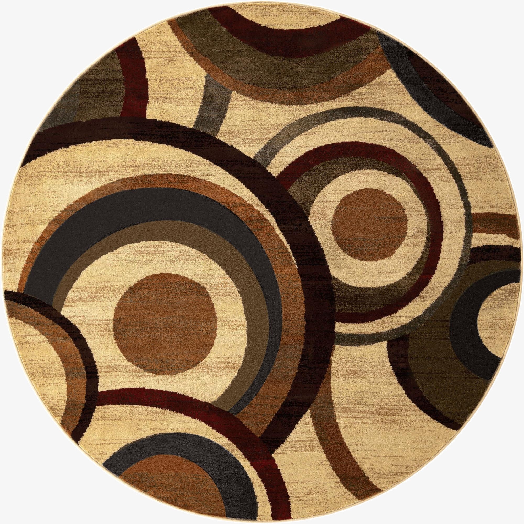 4' x 4' Coffee Shop Round Rug