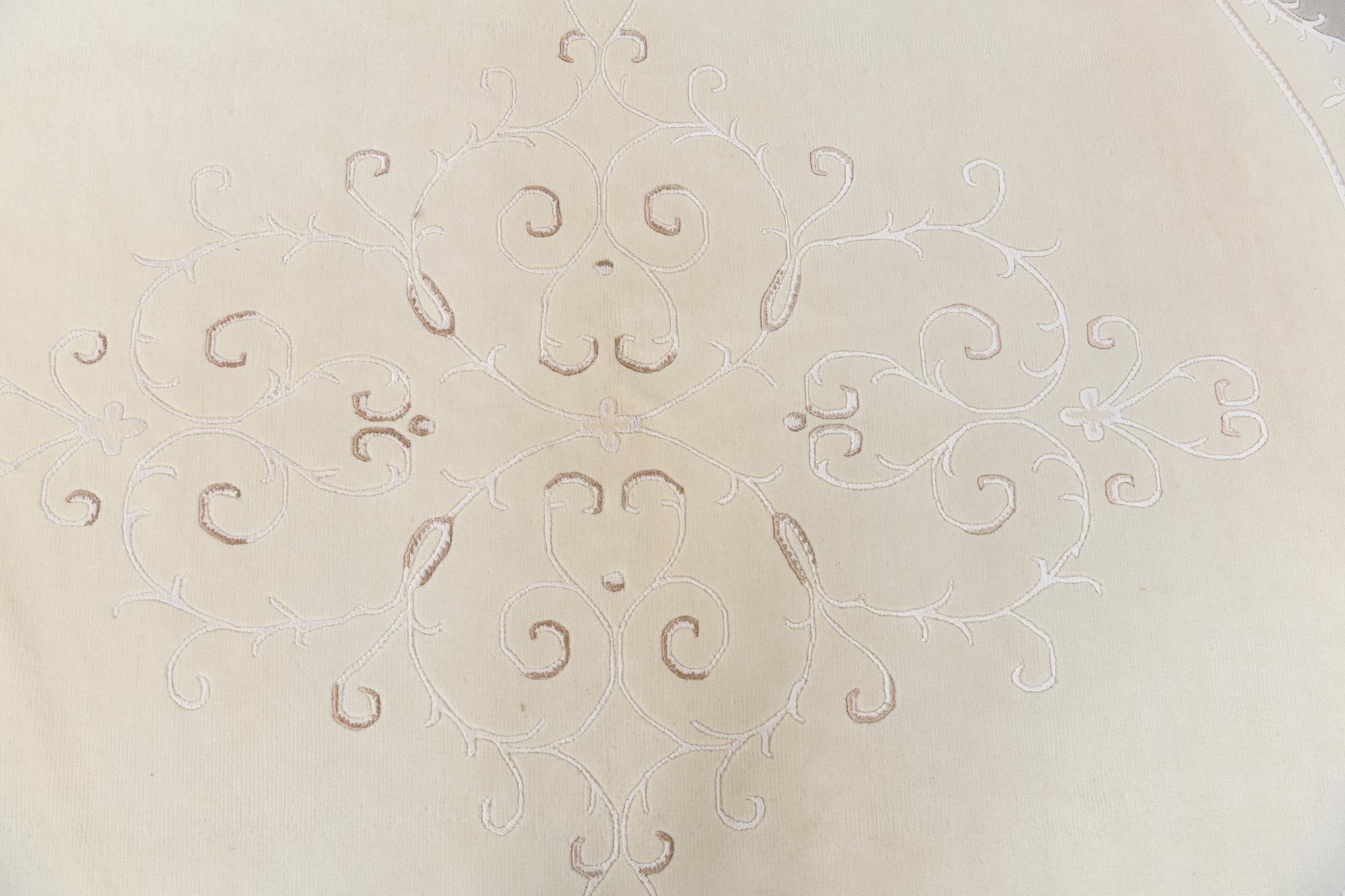 9' 9 x 9' 9 Hand Knotted Darya Wool Round Rug