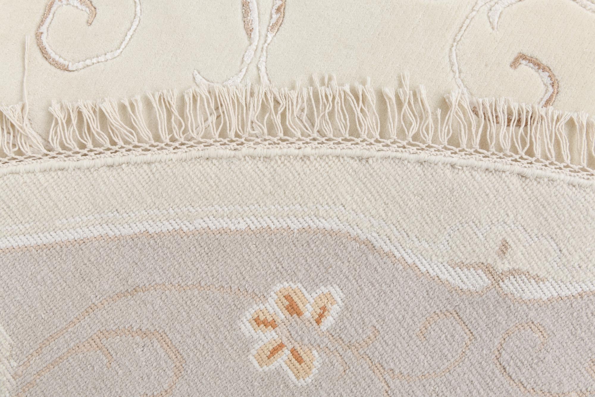 9' 9 x 9' 9 Hand Knotted Darya Wool Round Rug