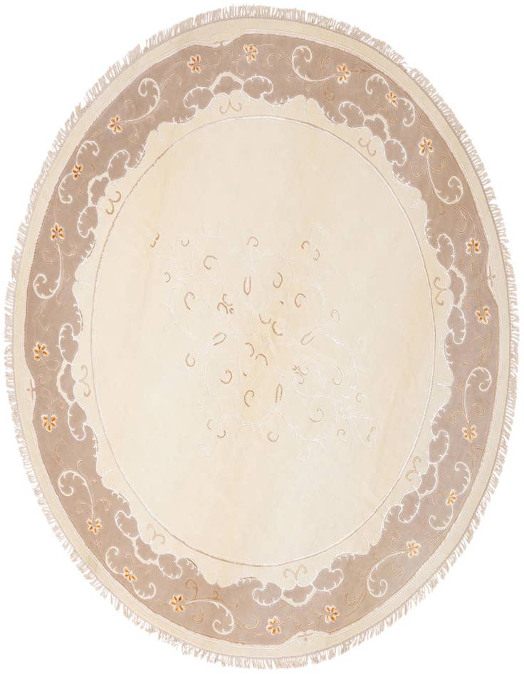 Detail image of 9' 9 x 9' 9 Hand Knotted Darya Wool Round Rug