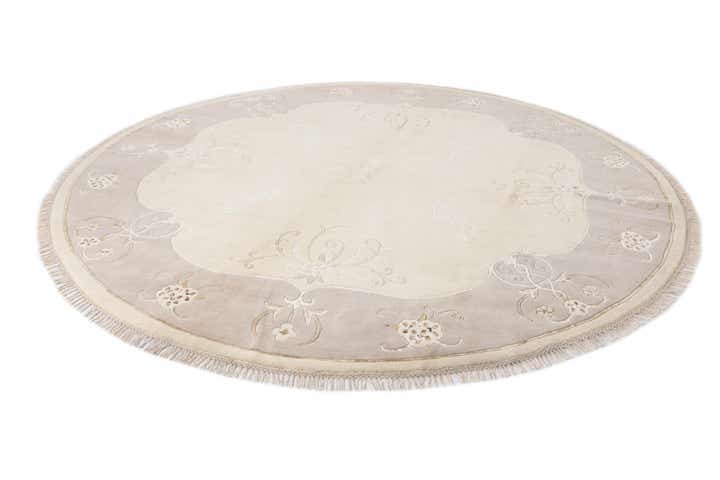 9' 11 x 9' 11 Hand Knotted Darya Wool Round Rug